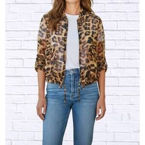 NEW CALYPSO demi lola jacket in animal print